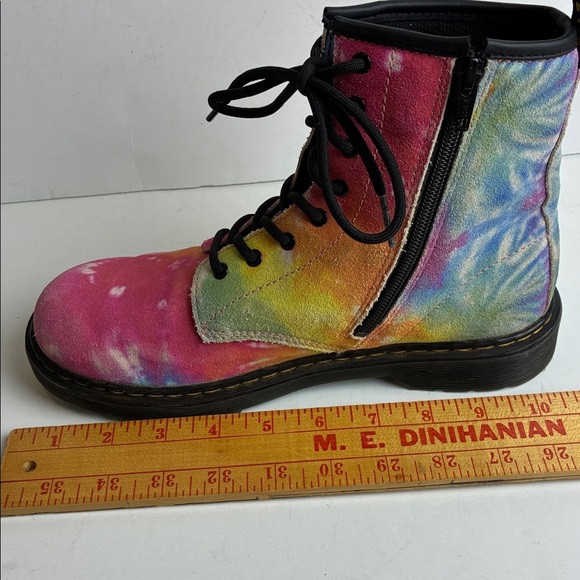 Dr. Martens 1460Y Multi Tie Dye Leather Combat Boots Youth M6 Women’s 7 EU 38 - Picture 13 of 16